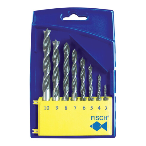 FISCH Forets hélicoïdaux bois Stz.WS Standard 8 pcs 3-10 mm R