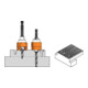 FISCH Set de lames de terrasse HSS 4-6x110mm D3126E6,3-3