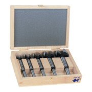FISCH Set di mecchie Forstner in astuccio di legno, Numero di punte: 5
