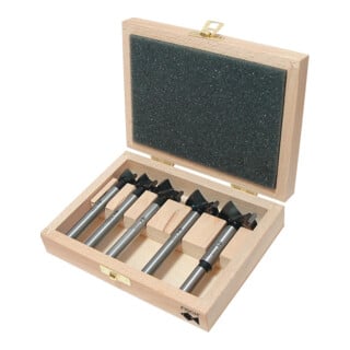 FISCH Set HM-beslagboren in houten box, Aantal boren: 5