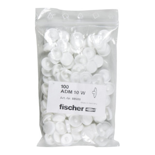 fischer Abdeckkappe ADMW weiß