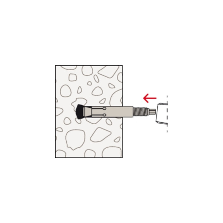 fischer Ancrage Zykon pour la fixation d'échelons métalliques FZA 14 x 40 ST R en acier inoxydable