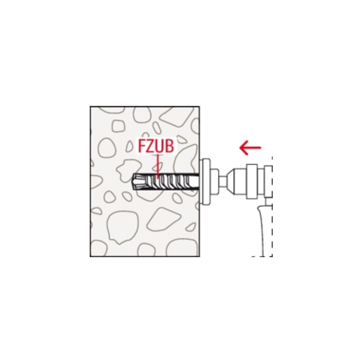 fischer Ancrage Zykon pour la fixation d'échelons métalliques FZA 14 x 60 ST R en acier inoxydable