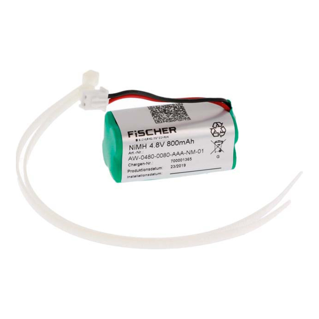 fischer Batterie cube 4,8V/0,8Ah AW-0480-0080AAA-NM01