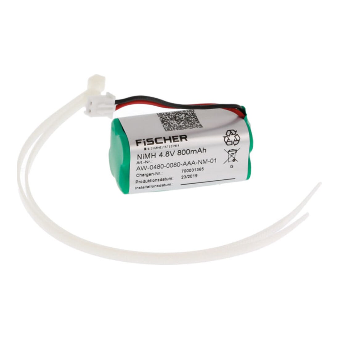 fischer Batterie cube 4,8V/0,8Ah AW-0480-0080AAA-NM01