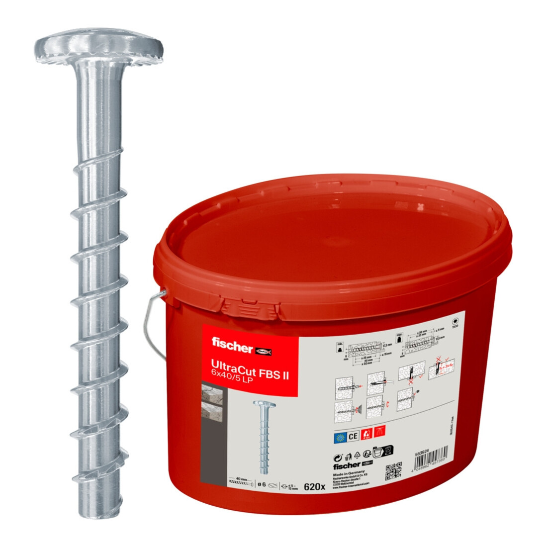 fischer Betonschraube UltraCut FBS II 6x40/5 LP Eimer (620)