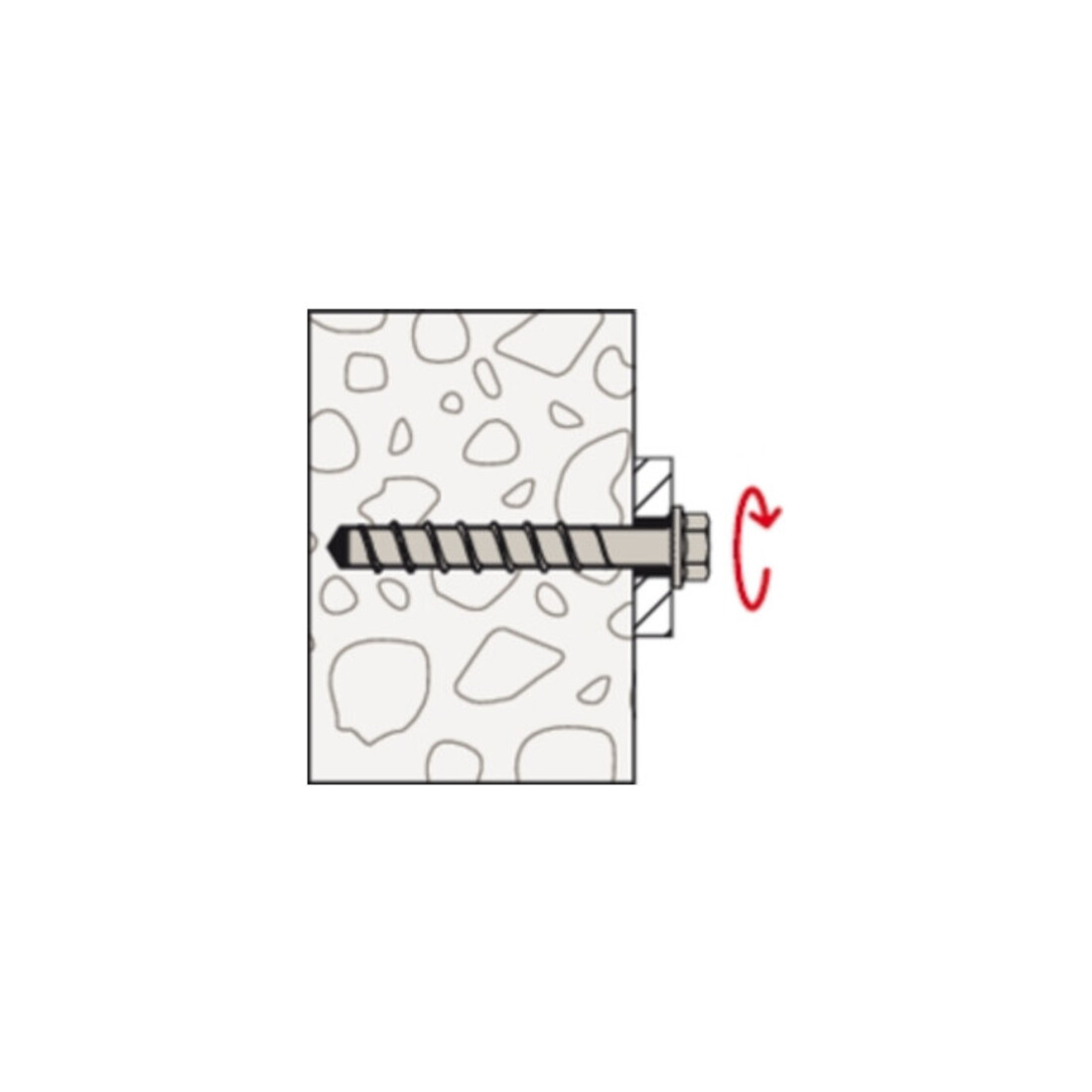 fischer betonschroef FBS II 8x150 100/85 zeskantkop met TX opname