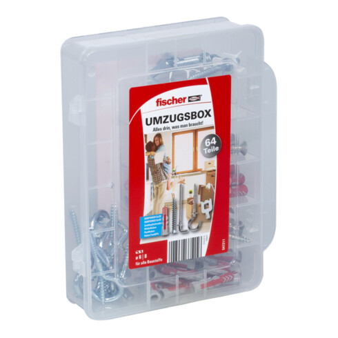 fischer Boîte de déménagement DuoPower 6 et 8 mm 64 pièces