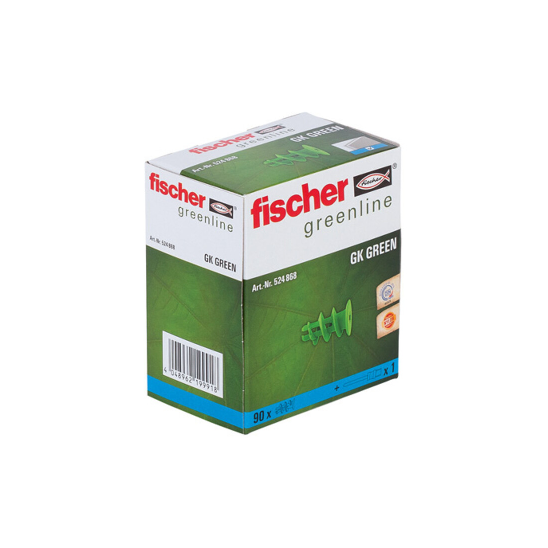fischer bouchon en plaque de plâtre GK VERT