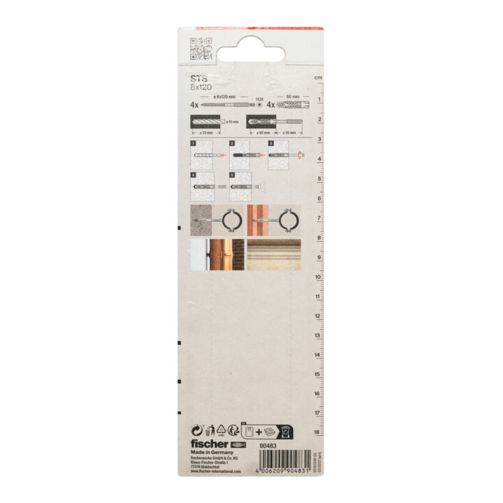 fischer Boulon à tige fileté STS 8 x 120 + UX K SB-SaMo