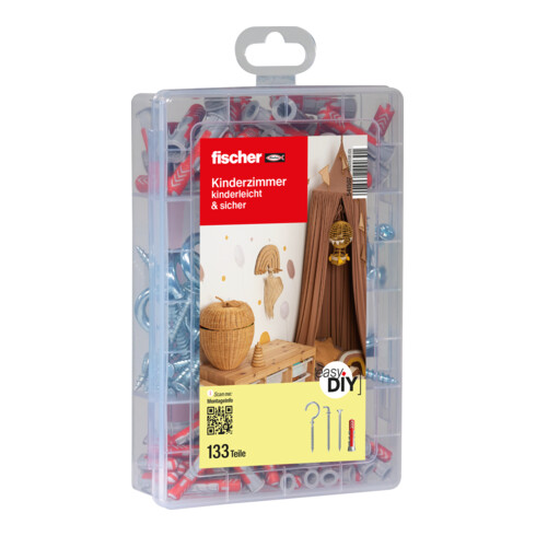 fischer Chambre d'enfant easyDIY Box + vis (133 pièces)
