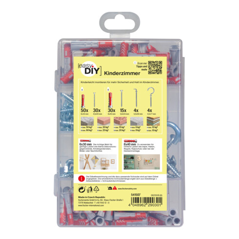 fischer Chambre d'enfant easyDIY Box + vis (133 pièces)