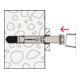 fischer Cheville à douille FSA 10 x 55/10 B acier électrozingué - avec tige filetée et écrou
