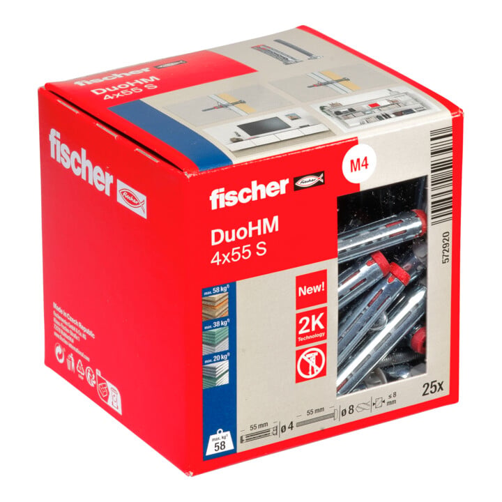 fischer Cheville à expansion DuoHM 4x55 S PZ
