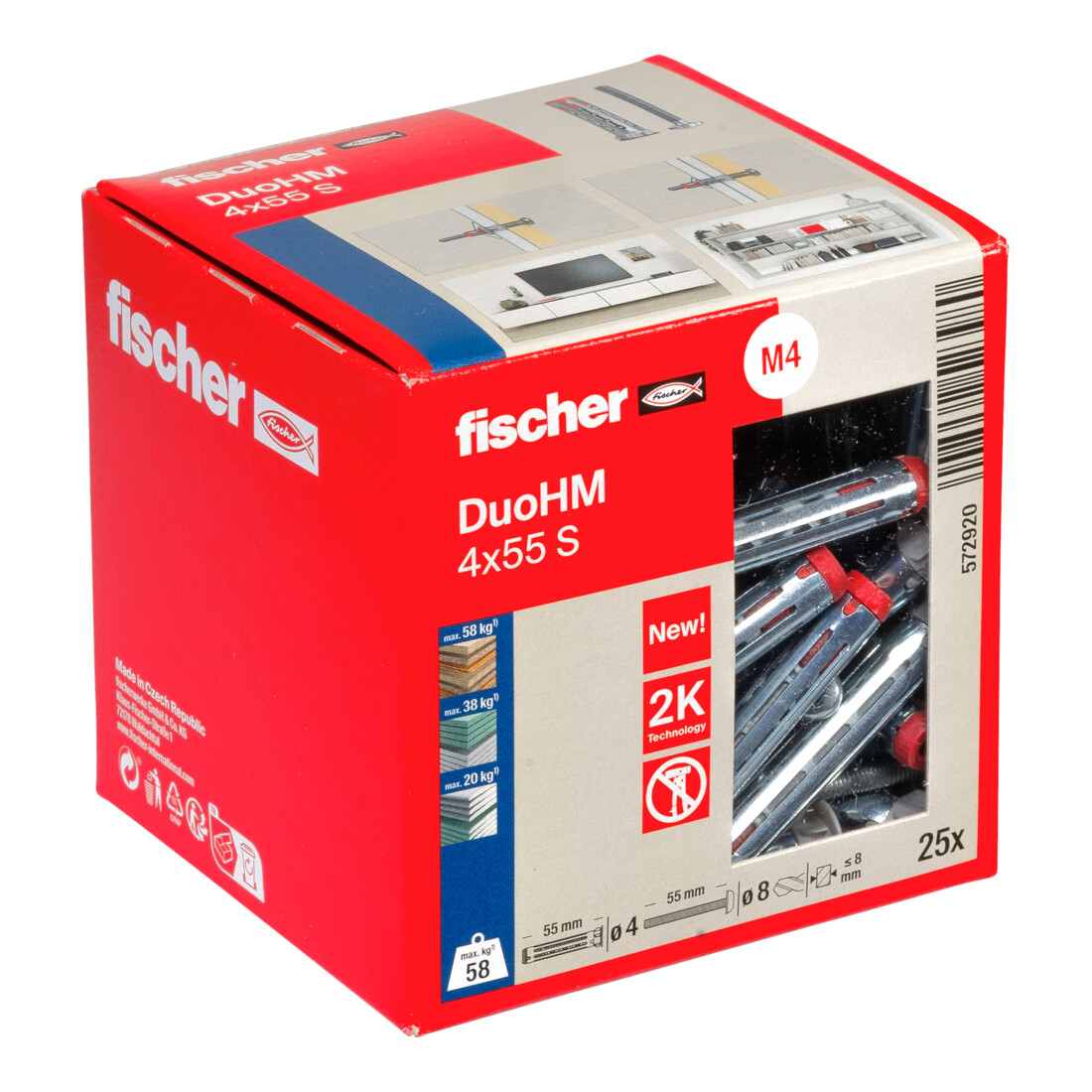 fischer Cheville à expansion DuoHM 4x55 S PZ