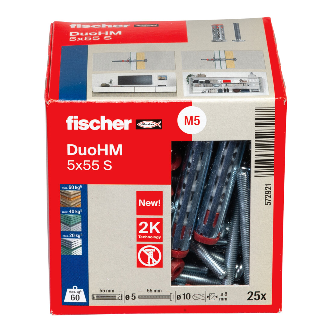 fischer Cheville à expansion DuoHM 5x55 S PZ
