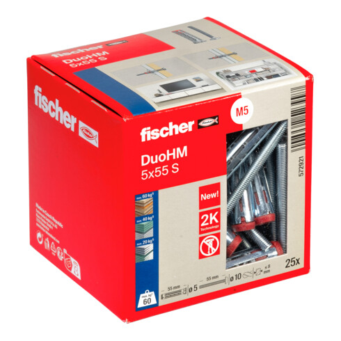 fischer Cheville à expansion DuoHM 5x55 S PZ