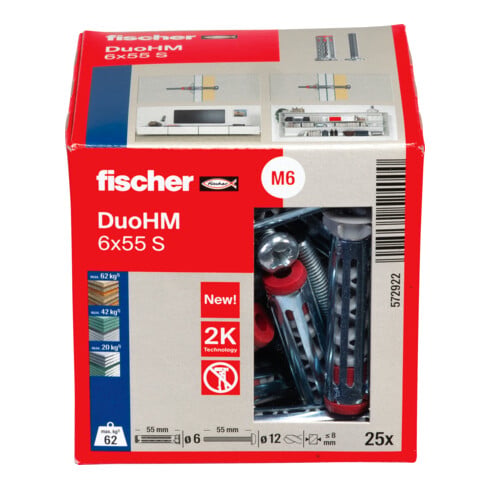 fischer Cheville à expansion DuoHM 6x55 S PZ