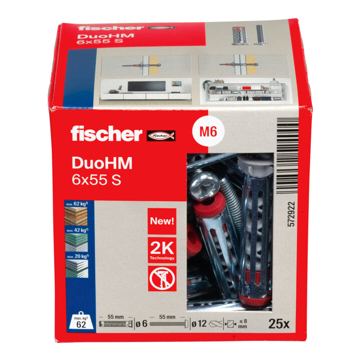 fischer Cheville à expansion DuoHM 6x55 S PZ