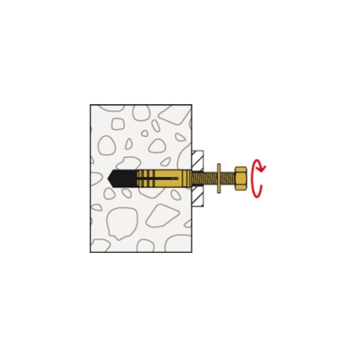 fischer cheville en laiton MS 12x37