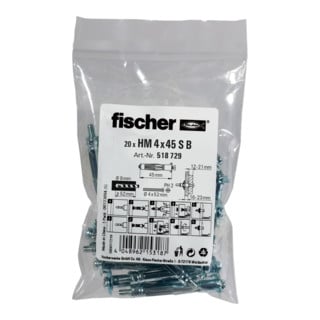 fischer Cheville métallique pour matériaux creux HM 4x45 S B