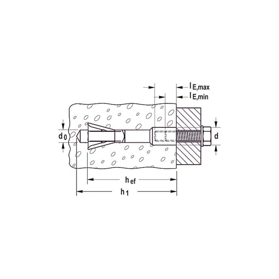 fischer Cheville pour béton cellulaire FPX M 8 I