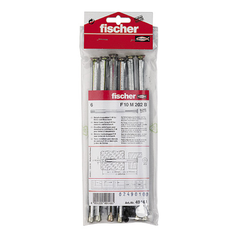 fischer Cheville pour cadre de fenêtre F 10 M 202 B carte SB
