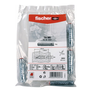 Cheville pour fixations lourdes fischer TA B bag