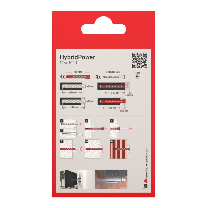 fischer Chevilles HybridPower 10x90 T K (4)