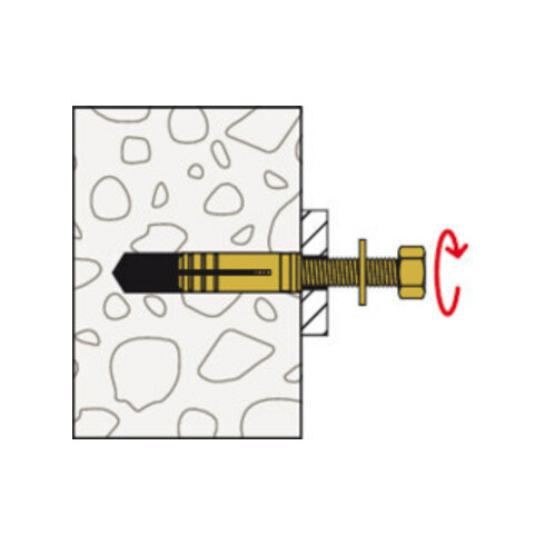 fischer Chevilles laiton MS 8x28 K (10)
