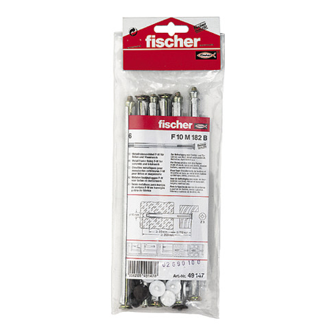 fischer Chevilles pour cadre de fenêtre F 10 M 182 B Carte SB