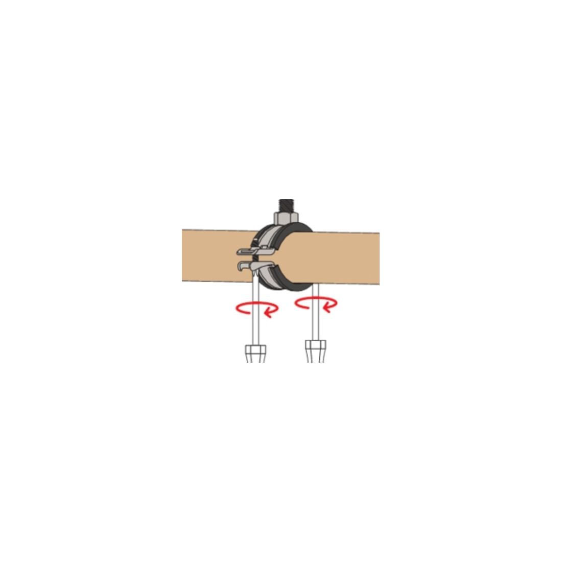 fischer Staffa per tubi FRS-L Universal
