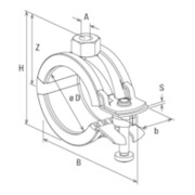 fischer Collier de serrage articulé FKS 32-37-4