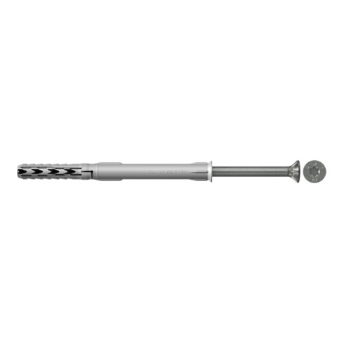 fischer Constructieplug SXR T met RVS verzonken schroef met binnenzeskant (TX) 10 mm