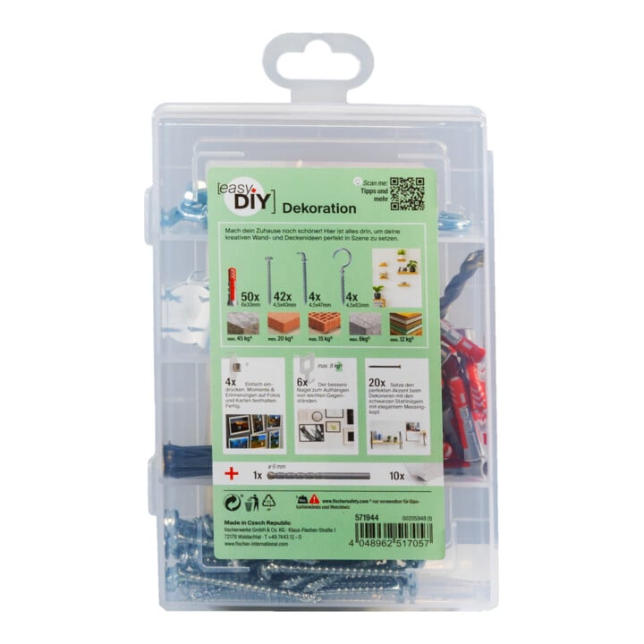 fischer Dekoration easyDIY Box + Schraube (141 Teile)