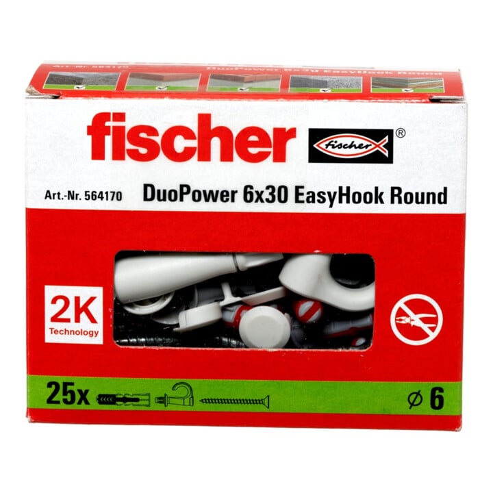 fischer  Deuvel EasyHook Rond 6 DuoPower