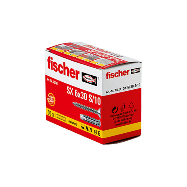 fischer Dübel Befest.-Satz SX 6 S/10