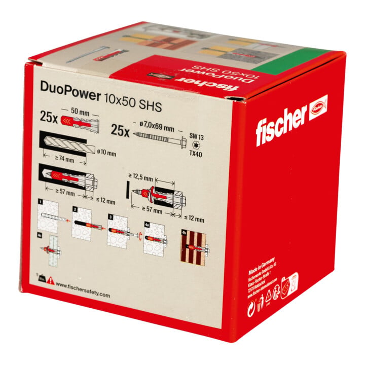 fischer Dübel DuoPower 10x50 S LD