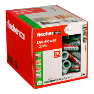 fischer Dübel DuoPower 10x80 LD