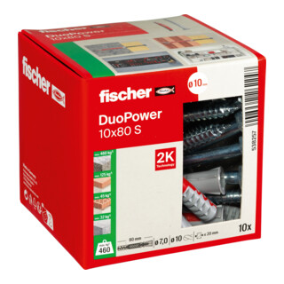 fischer Dübel DuoPower 10x80 S LD