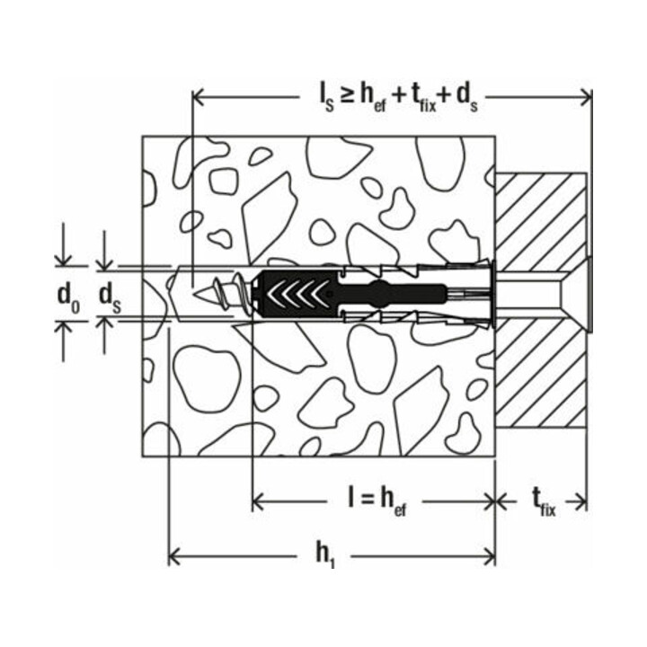 fischer Dübel DuoPower 5x25 LD