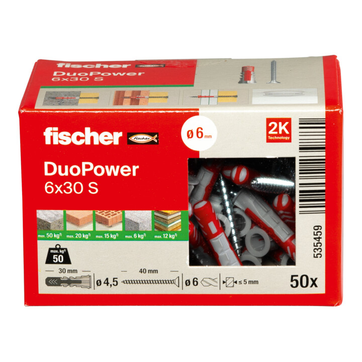 fischer Dübel DuoPower 6x30 S LD