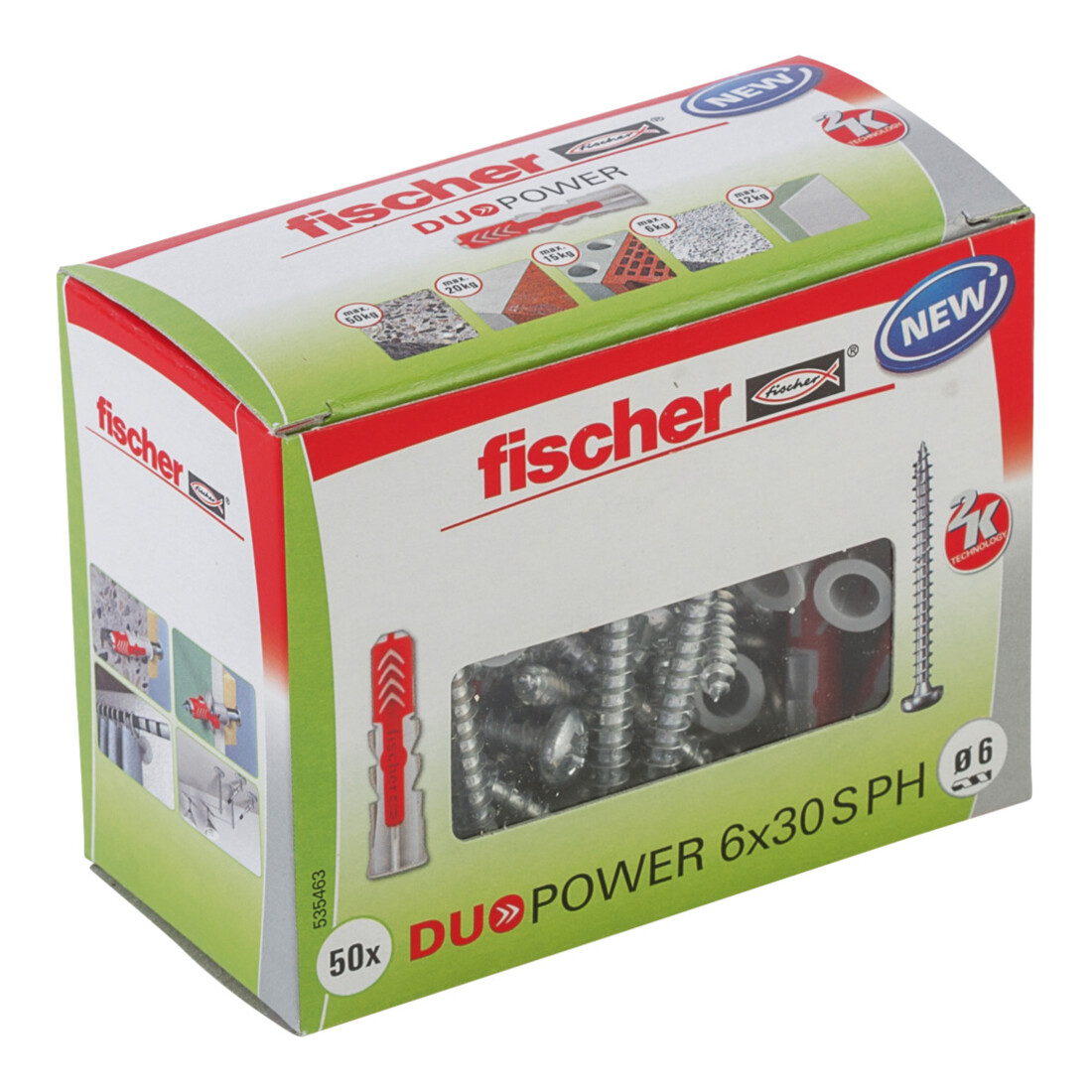 fischer Dübel DuoPower 6x30 S PH LD