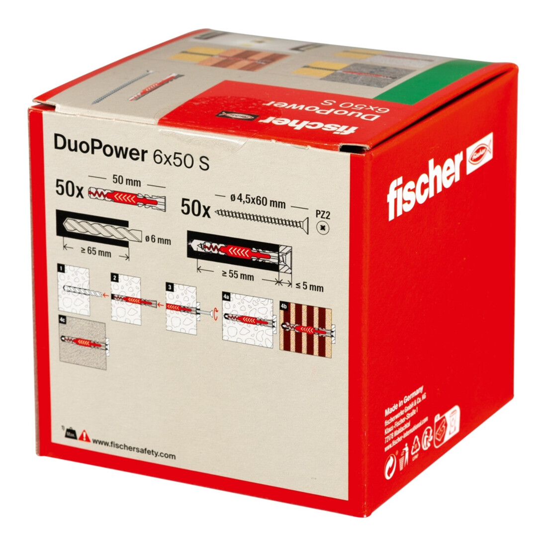 fischer Dübel DuoPower 6x50 S LD