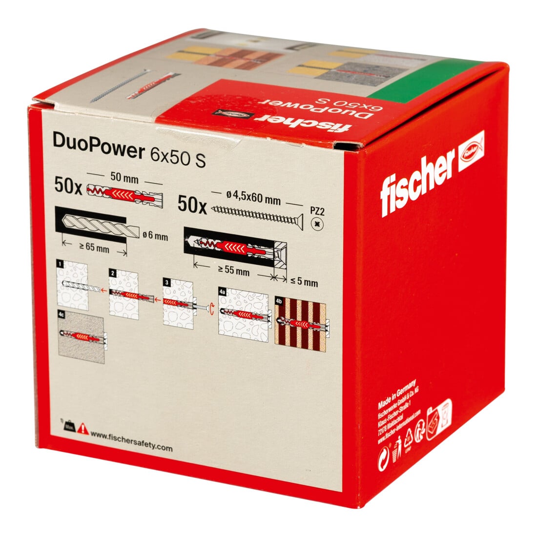 fischer Dübel DuoPower 6x50 S LD