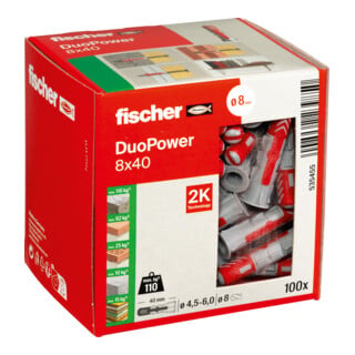 fischer Dübel DuoPower 8x40 LD