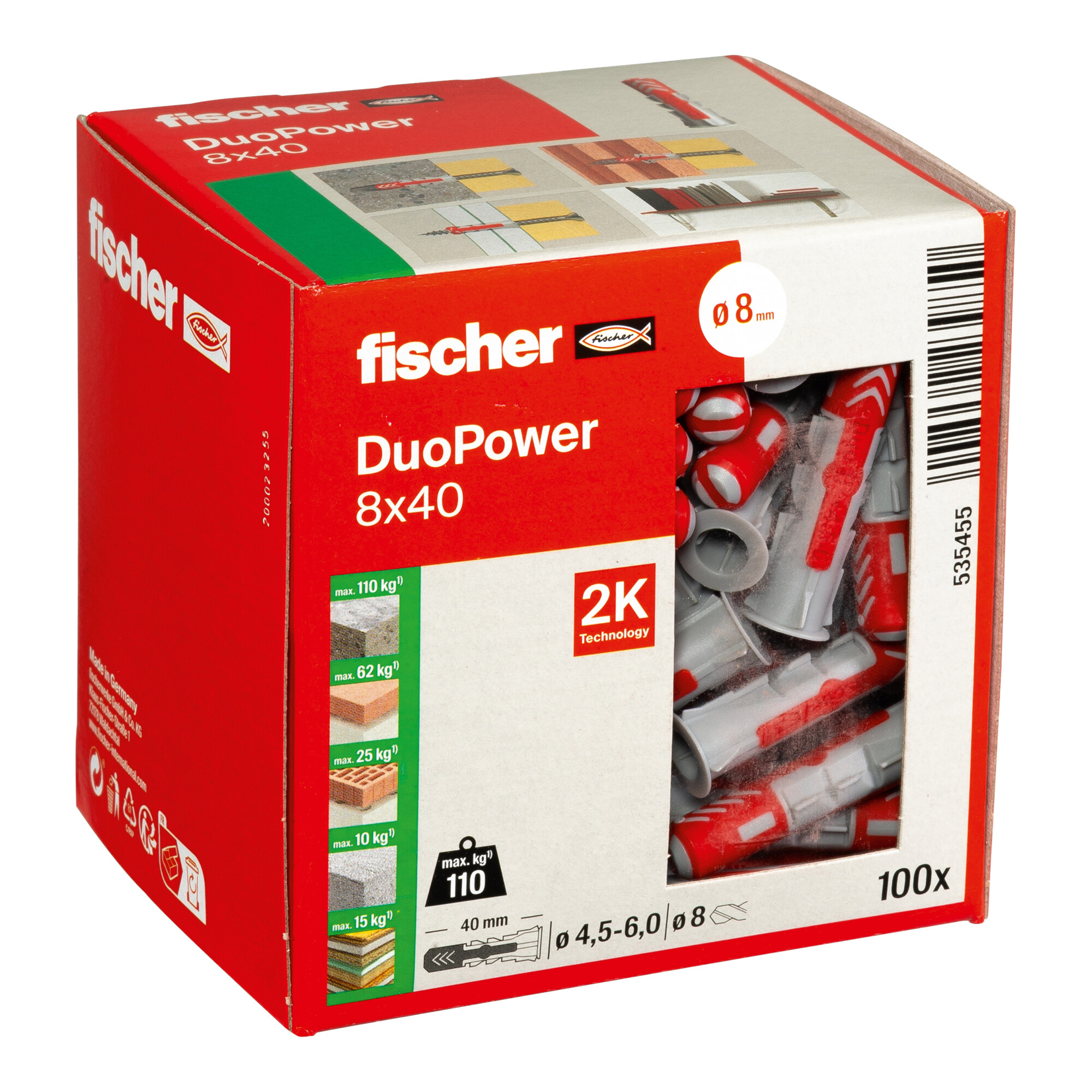fischer Dübel DuoPower 8x40 LD
