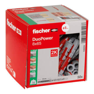 fischer Dübel DuoPower 8x65 LD