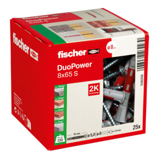 fischer Dübel DuoPower 8x65 S LD