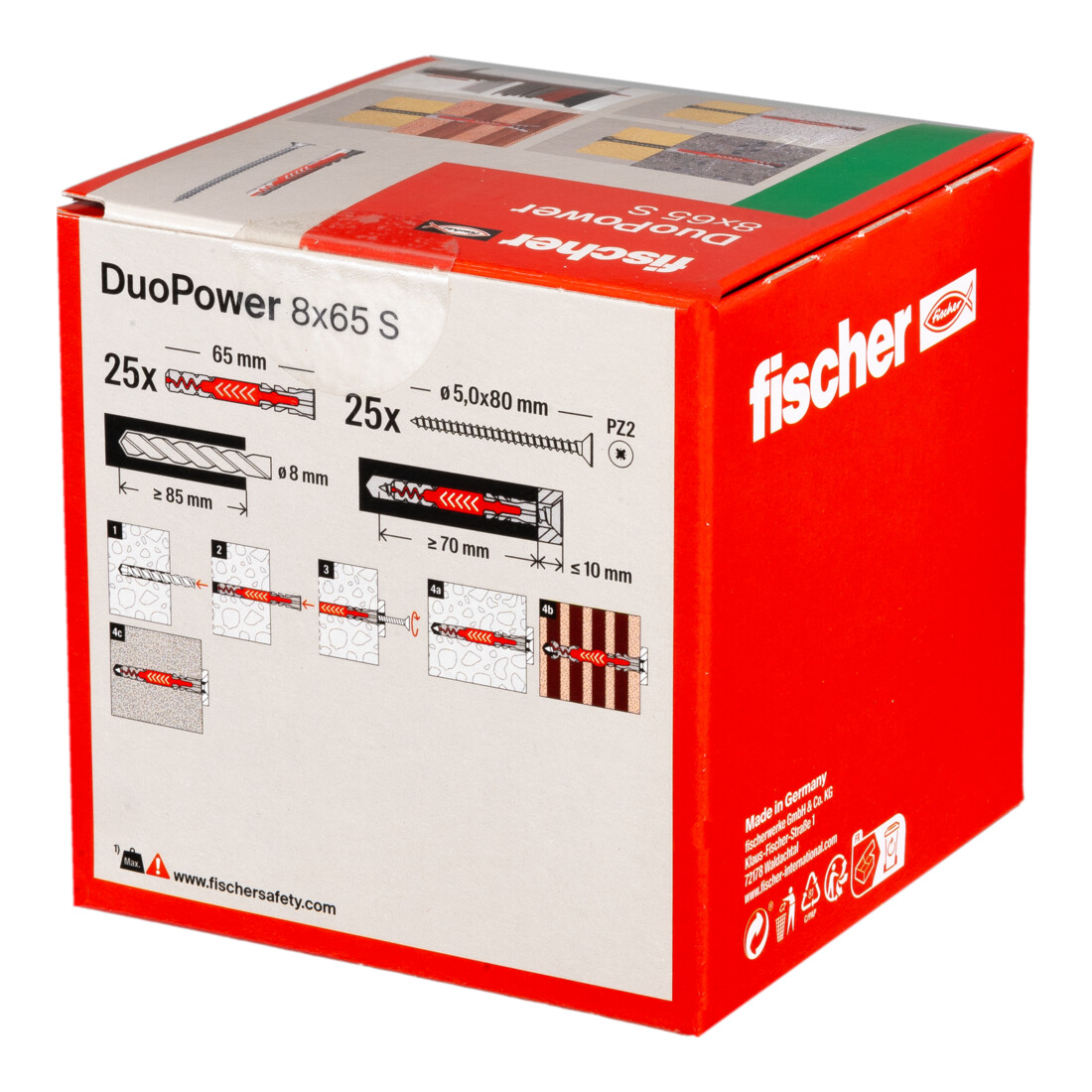 fischer Dübel DuoPower 8x65 S LD